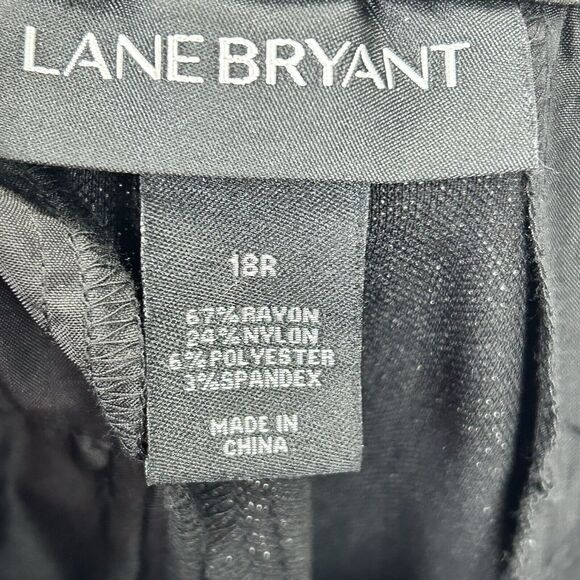 Lane Bryant Allie Boot Sparkle Pants 18 Regular Black Shimmer Stretch Holiday - Picture 9 of 11